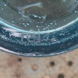 Vintage Biot Blue Blown Glass Ice Bucket