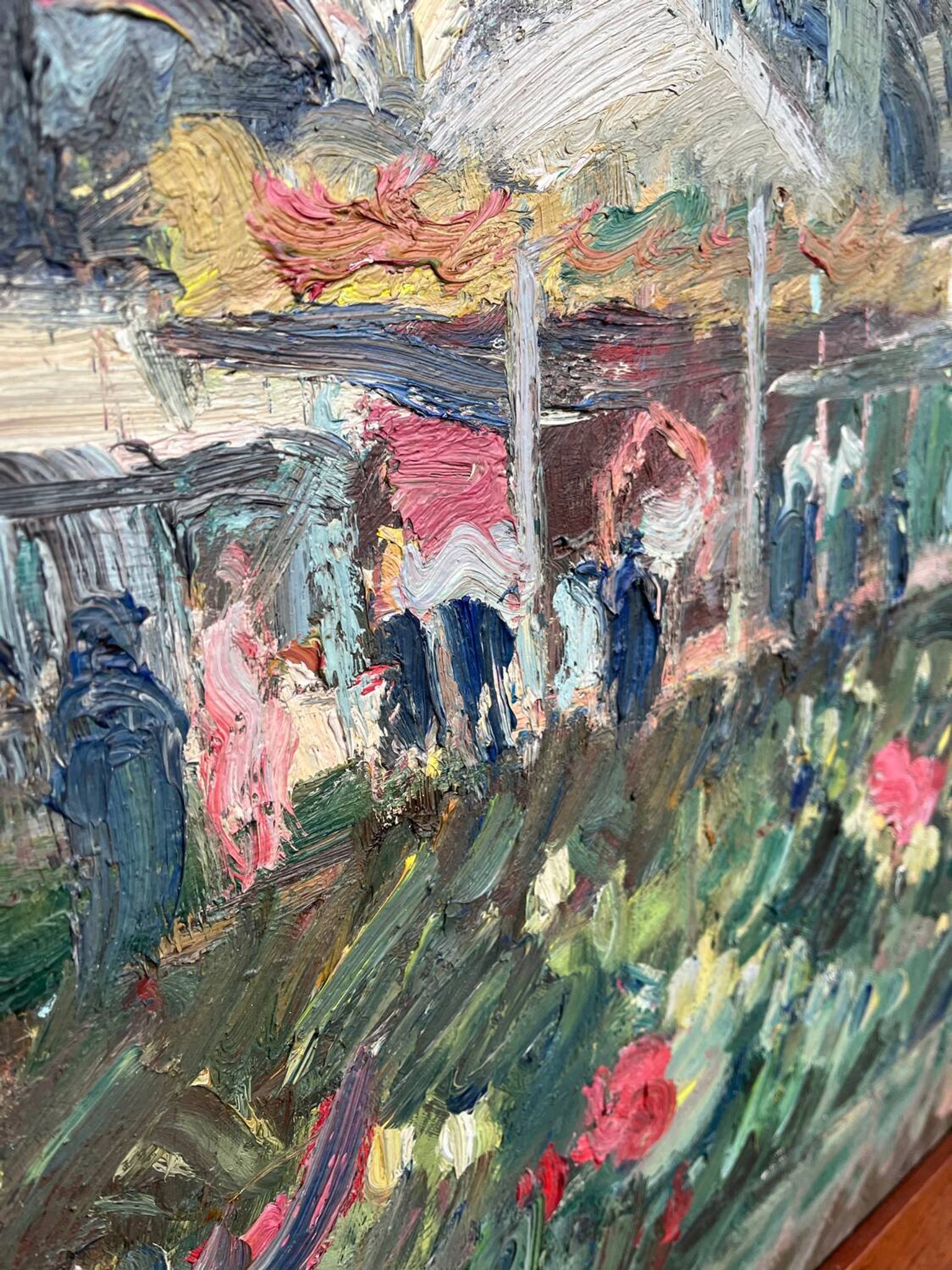 Grand tableau Les Halles de Paris pierre gogois