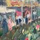 Grand tableau Les Halles de Paris pierre gogois