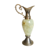 Pakistan silver metal and onyx soliflore