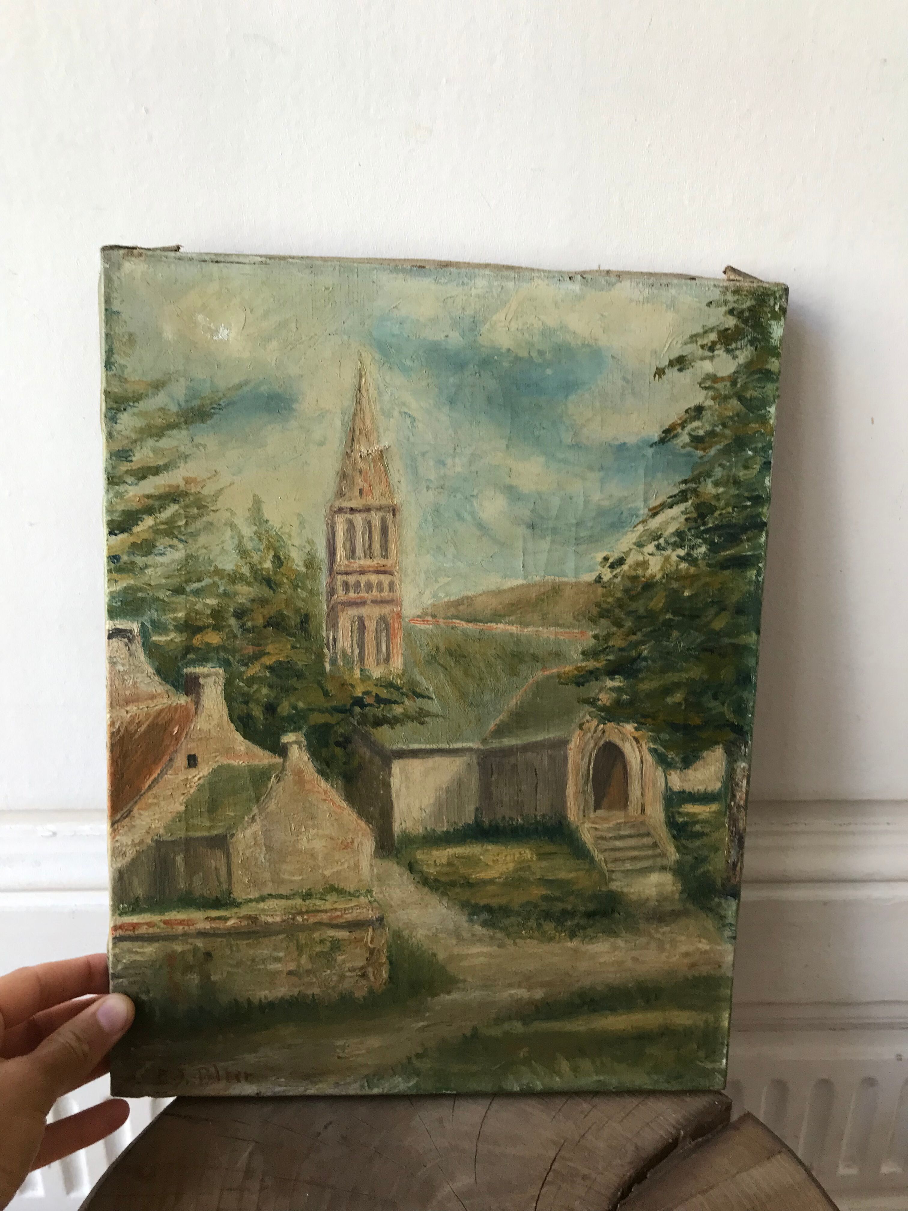 Oil on canvas landscape