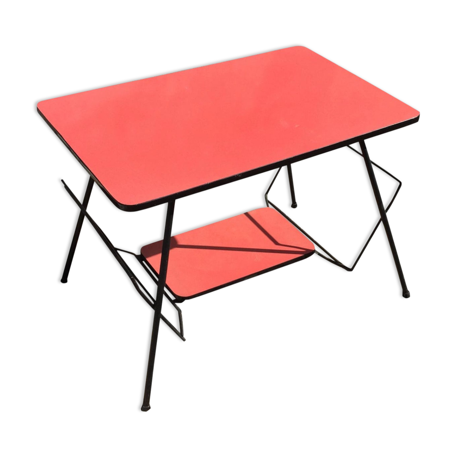 Red vintage coffee table