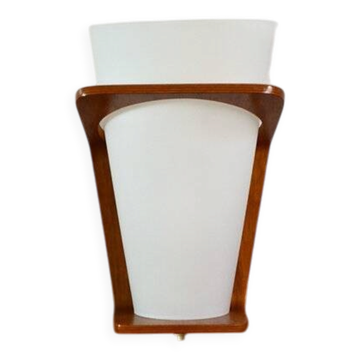 Applique murale Louis Kalff NX 41 opaline teck
