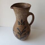 Large glazed stoneware ceramic pitcher Le refuge - 29cm