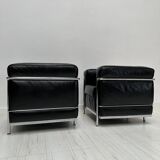 ‘90s Vintage LC2 Armchairs by Le Corbusier &Charlotte Perriand  for Cassina