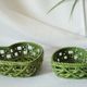 Pair of vacuum pocket ceramic braided openwork