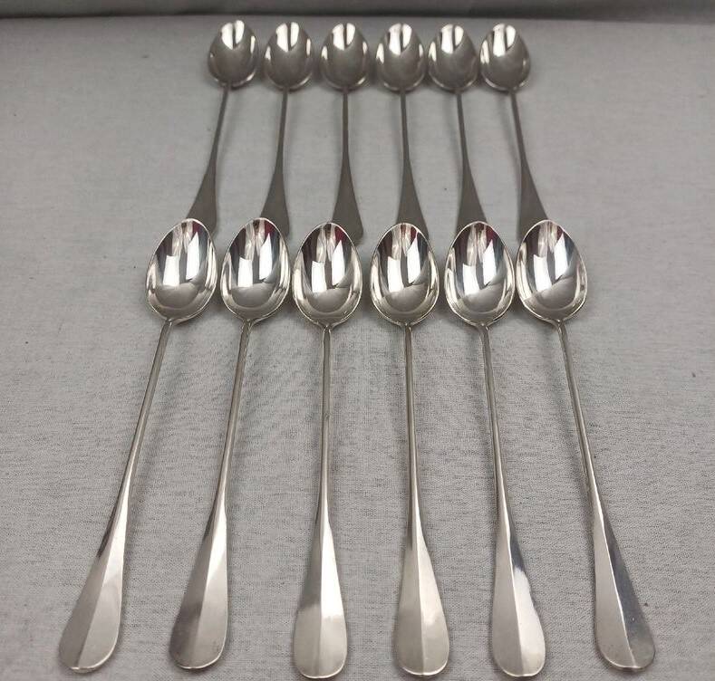 Christofle Fidelio 12 soda cocktail spoons jam 19 cm silver-plated metal