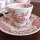 English mocha cups "Windsor" pink Ridgway (Staffordshire)