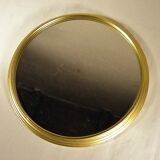 Golden round mirror