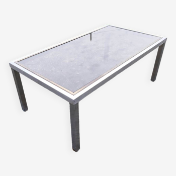 Table basse verre alu chic