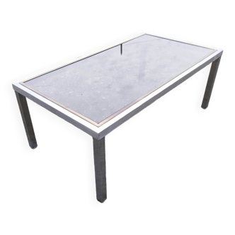 Table basse verre alu chic