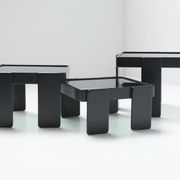 Nesting tables in black by Gianfranco Frattini for Cassina Italy