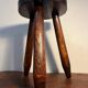 Tabouret bois rond tripode