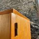 Armoire en chêne 3 portes miroir pieds compas