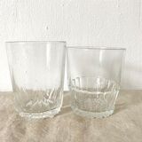 Mismatched vintage water glasses