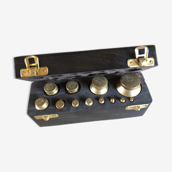 Brass weight box for roberval scale