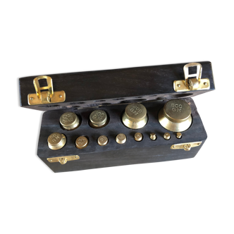 Brass weight box for roberval scale