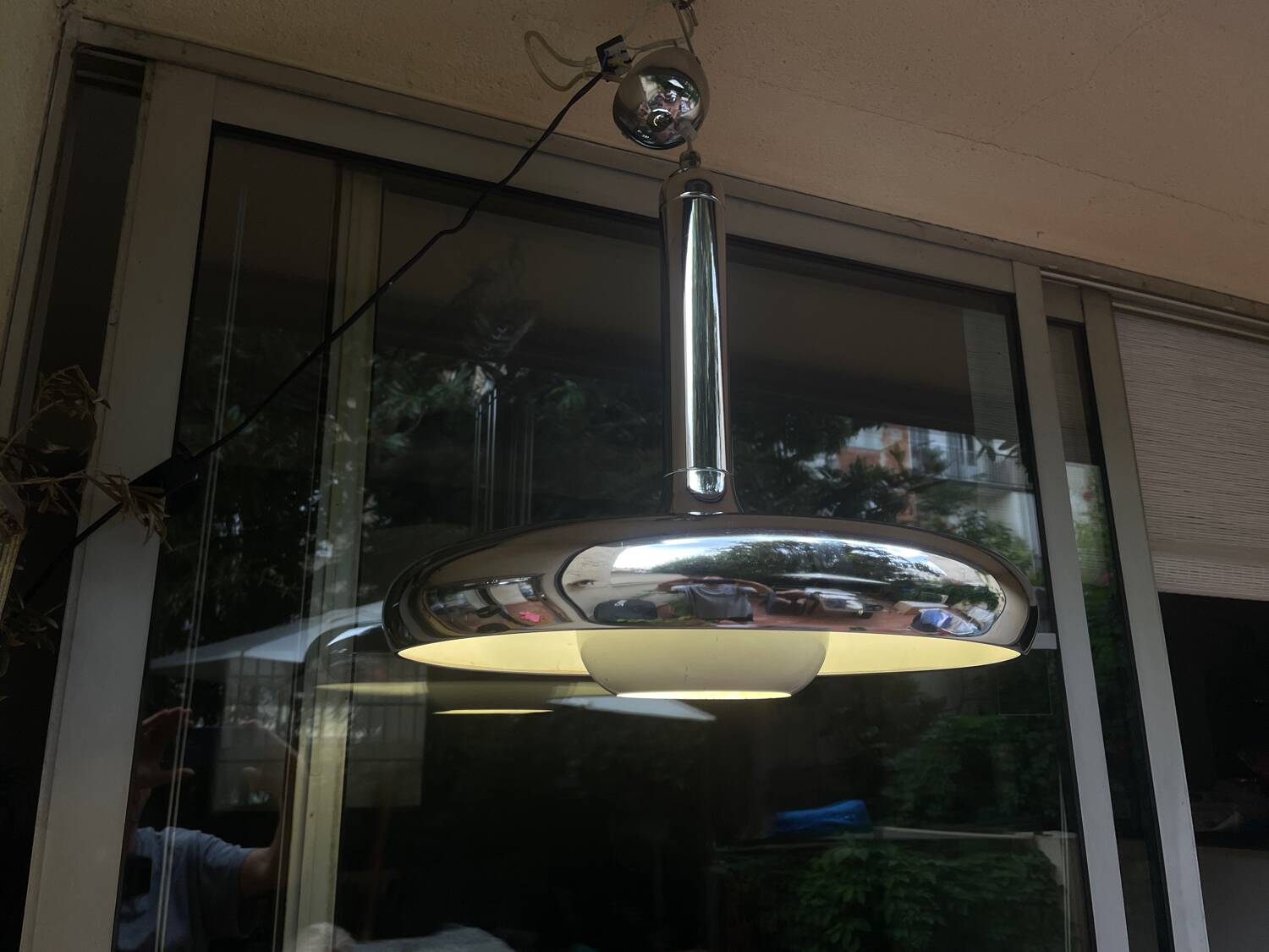 Chrome metal suspension Space edge 70s