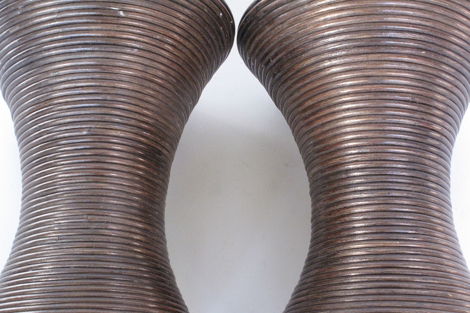 Two Vintage TomTom Stools in Rattan