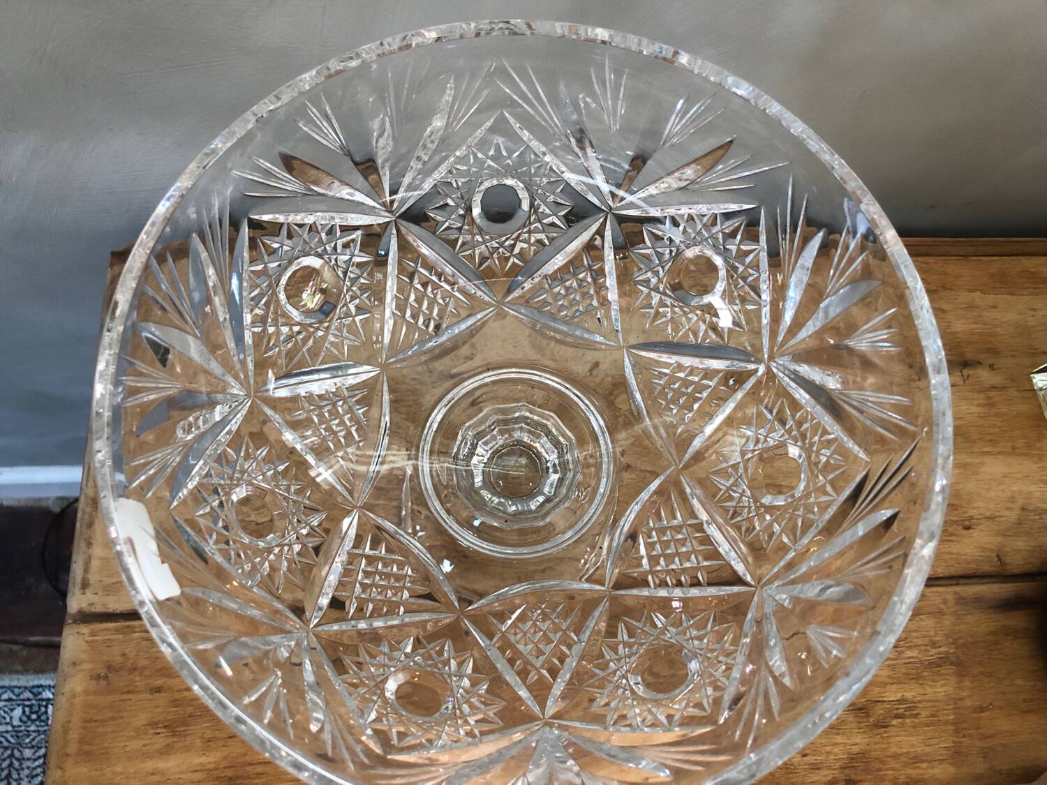 Crystal cup, handmade, chiseled.