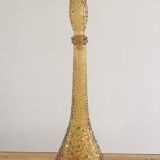 Amber-colored empoli glass decanter