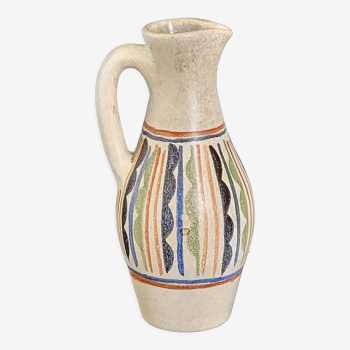 Vintage stoneware pitcher by J.M. Farkas 1970