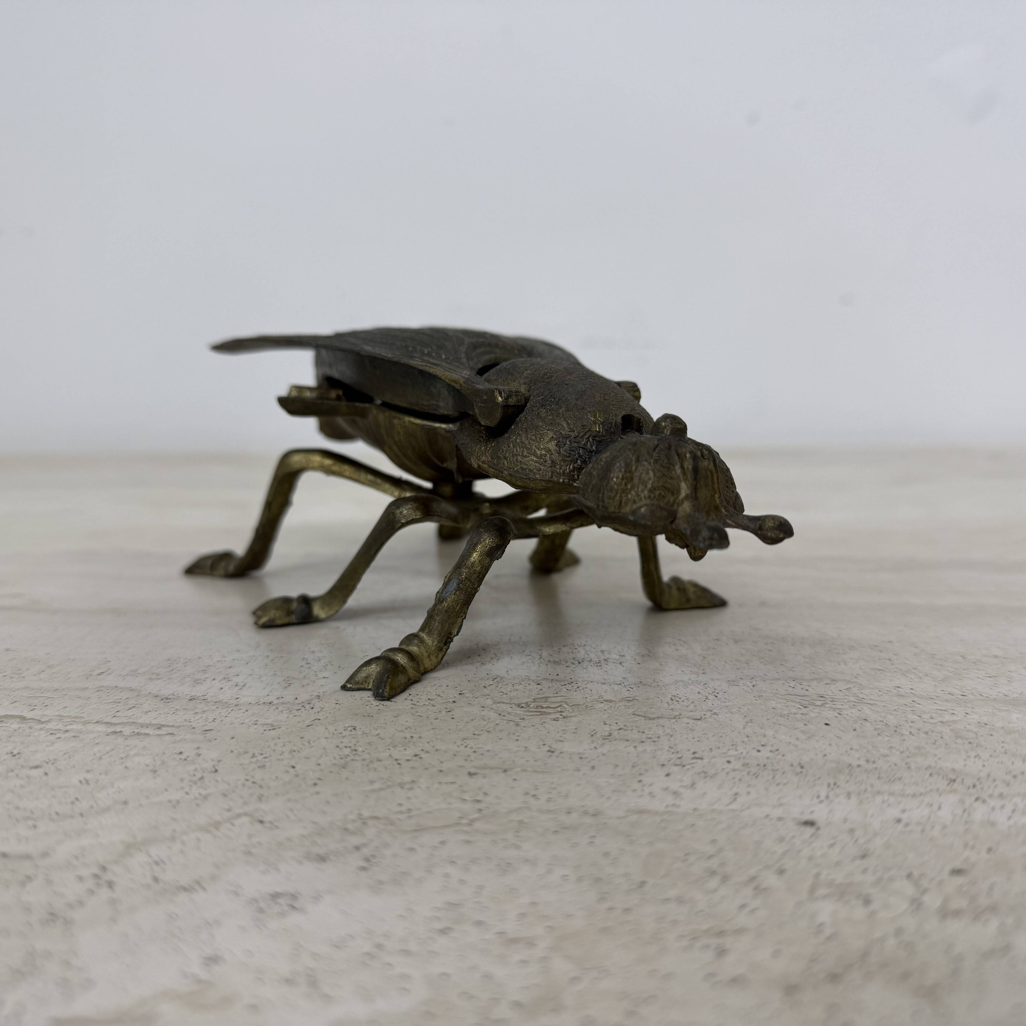 Brass ash tray fly shaped vintage , 1970s