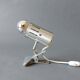 Vintage 1960 brushed aluminum clamp spotlight.