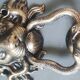 Heurtoir Porte Style Antique Lion/Serpents. En fonte patine vieil or