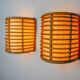 Pair of rattan sconces France 1960