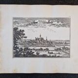 17th century copper engraving "Mons" By Sébastien de Pontault de Beaulieu (1612-1674)