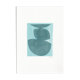 Painting on paper • turquoise blue m720 • signed eawy