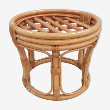 Bamboo and rattan stool