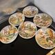 Set of 6 dessert plates Sarreguemines DV - Vintage Hunting Decor (1920)