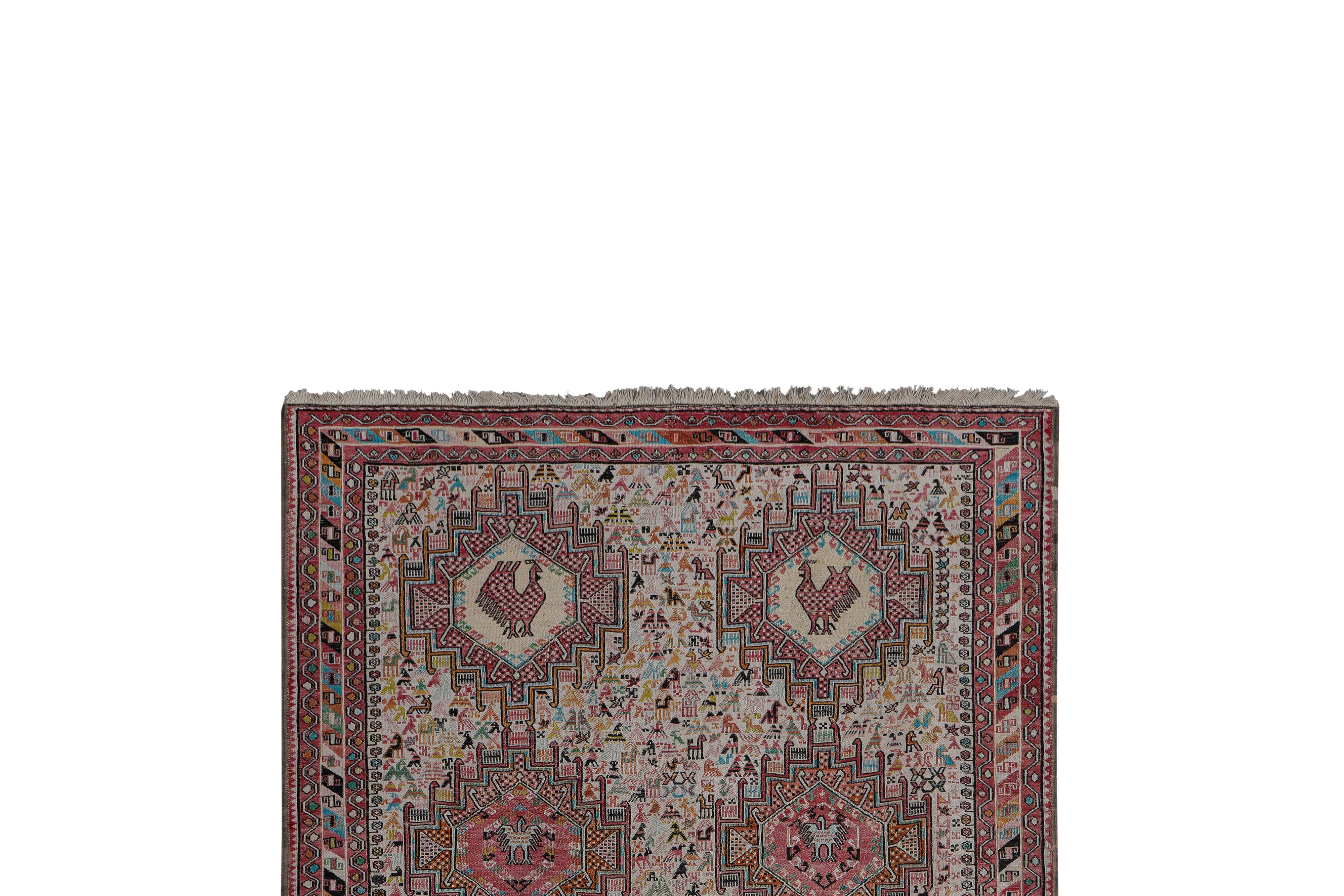 Vintage Turkish Oushak Handwoven Rug 123x195 cm