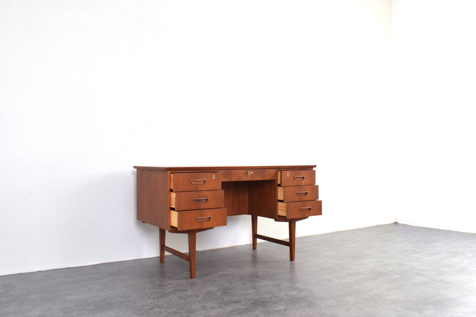 Mid-Century Modern Danish Teak Executive Desk, 1960s