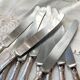 10 Vintage Rocaille Style Metal Knives