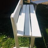 Couple of beautiful garden benches from a school '50s in beech and chain low folder