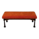 Panca in legno colorato e velluto a coste, anni '60