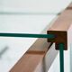 Set of 3 nesting tables in tempered glass and rosewood, Gallotti