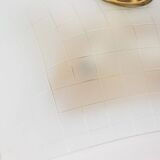 Plafonnier vintage années 60 en verre décoré design italien