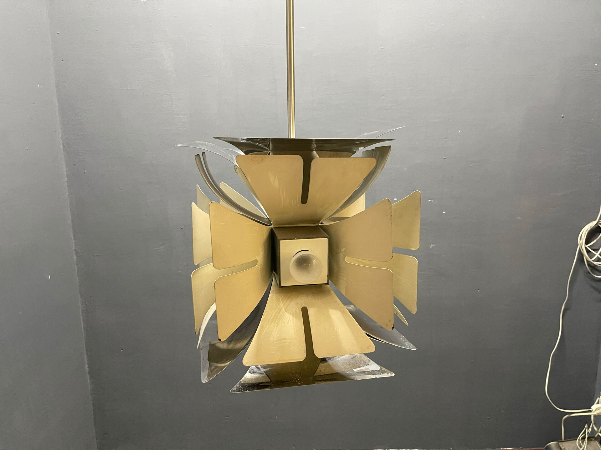 Space Age Chrome Chandelier 1970’s