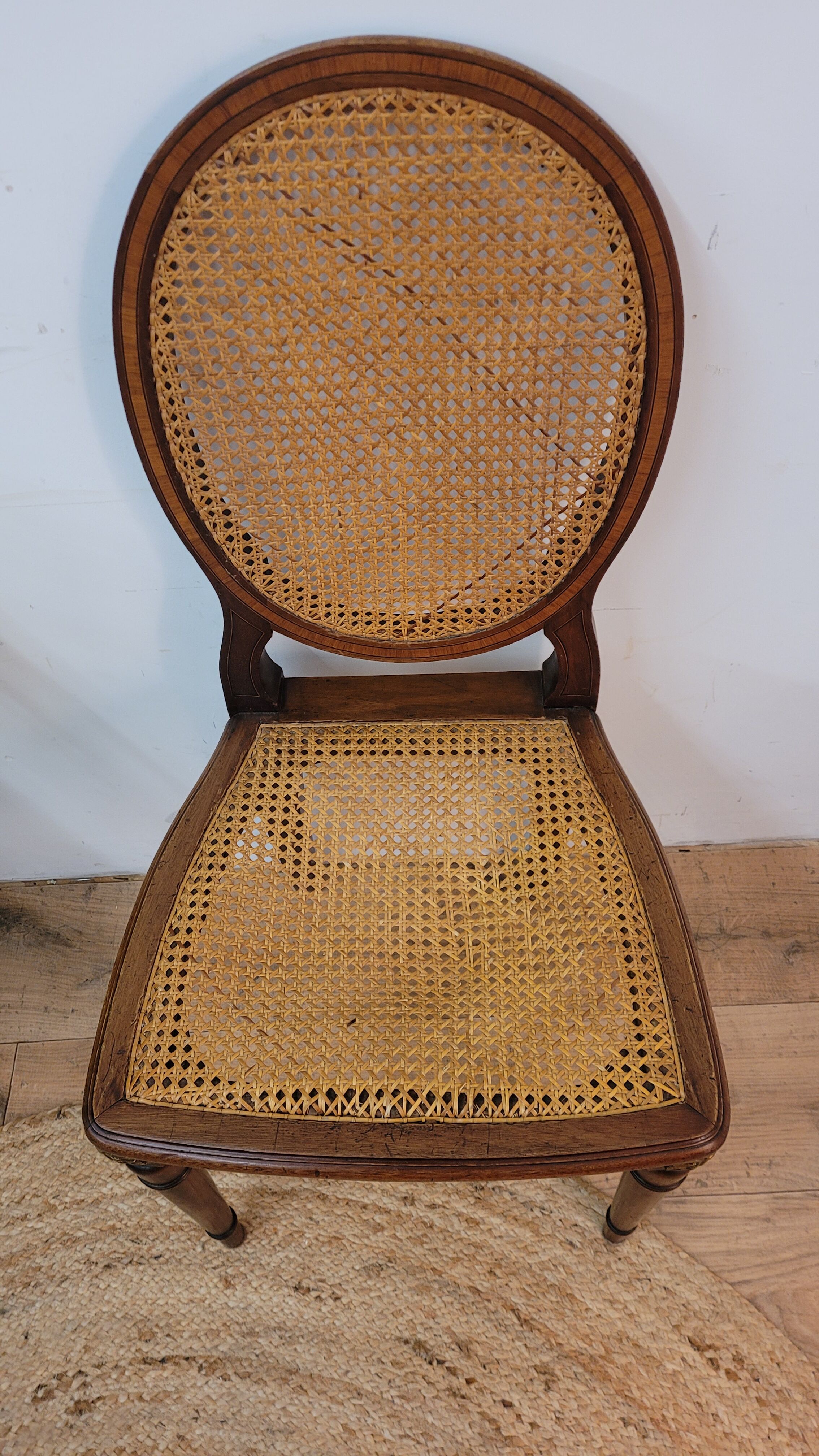 5 Louis XVI style medallion chairs