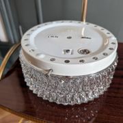 Ceiling light / wall light MATHIAS 1970s – moulded glass with diamond points
