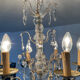 Girandole chandelier with crystal drops from the 60s and 70s