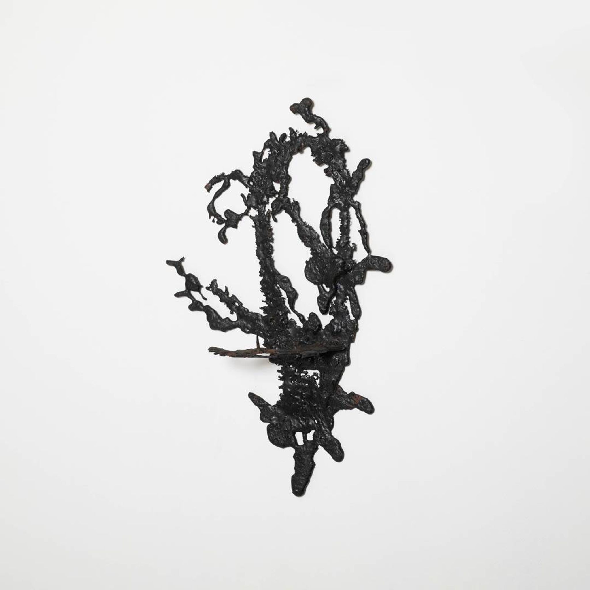 Free form wall candelabra / candlestick / sconce, iron, Poland circa 1960