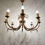 Brass pineapple chandelier, 1970s