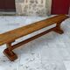 Pair of oak monastic community benches, France, early 20th century