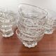 11 French moulded glass cups – 1970s