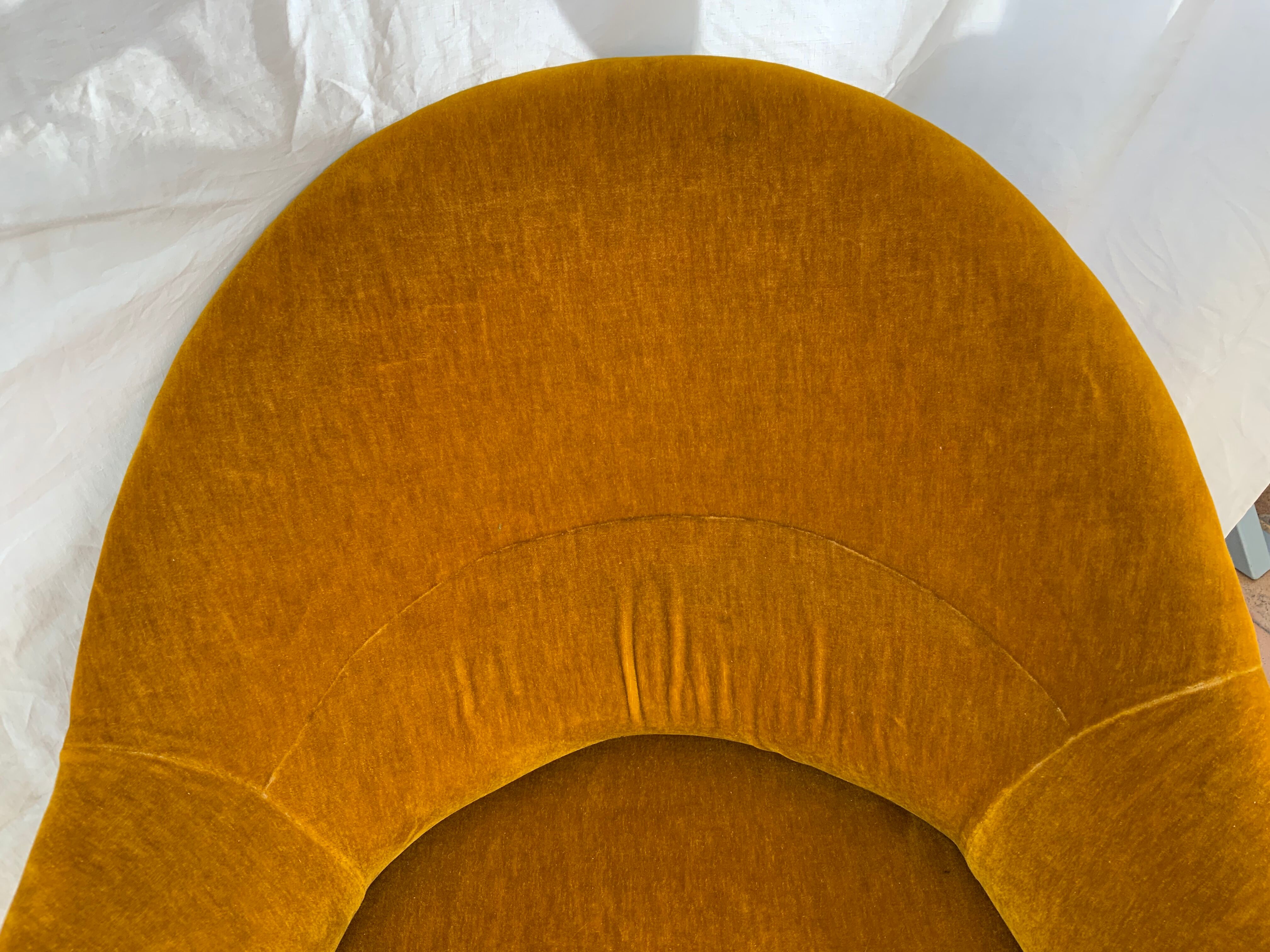 Velvet toad armchair